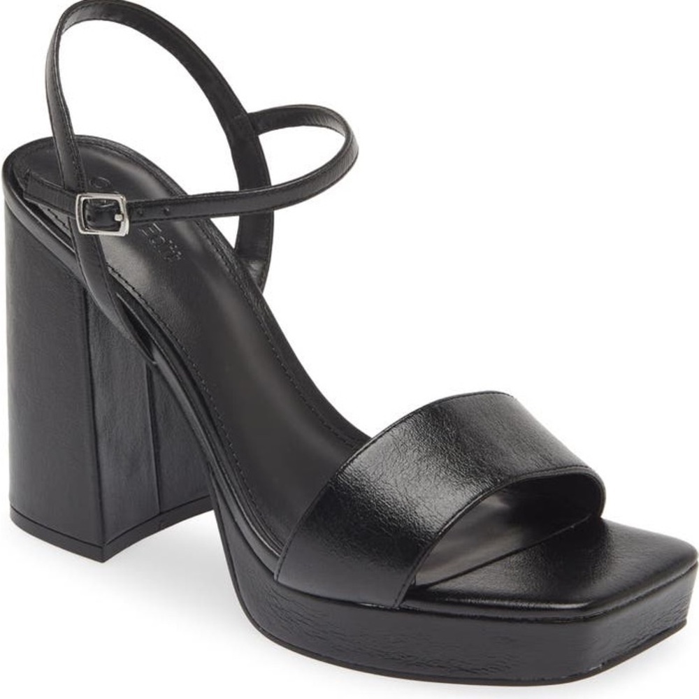 Noella black Ankle Strap Platform Sandal / NWT